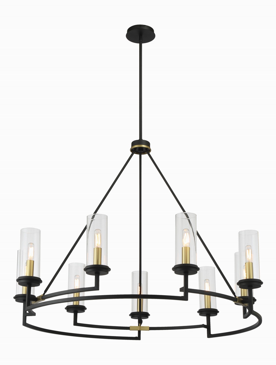 Sand Coal & Soft Brass Chandelier from the Hillstone Collection