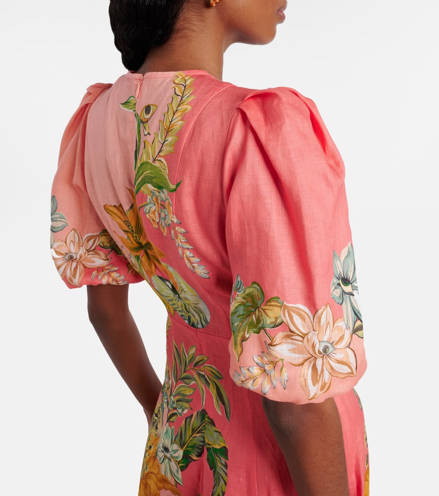 Alémais Anika floral linen maxi dress