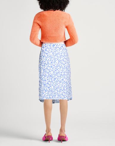 Woman Midi skirt Slate blue Size 10 Viscose