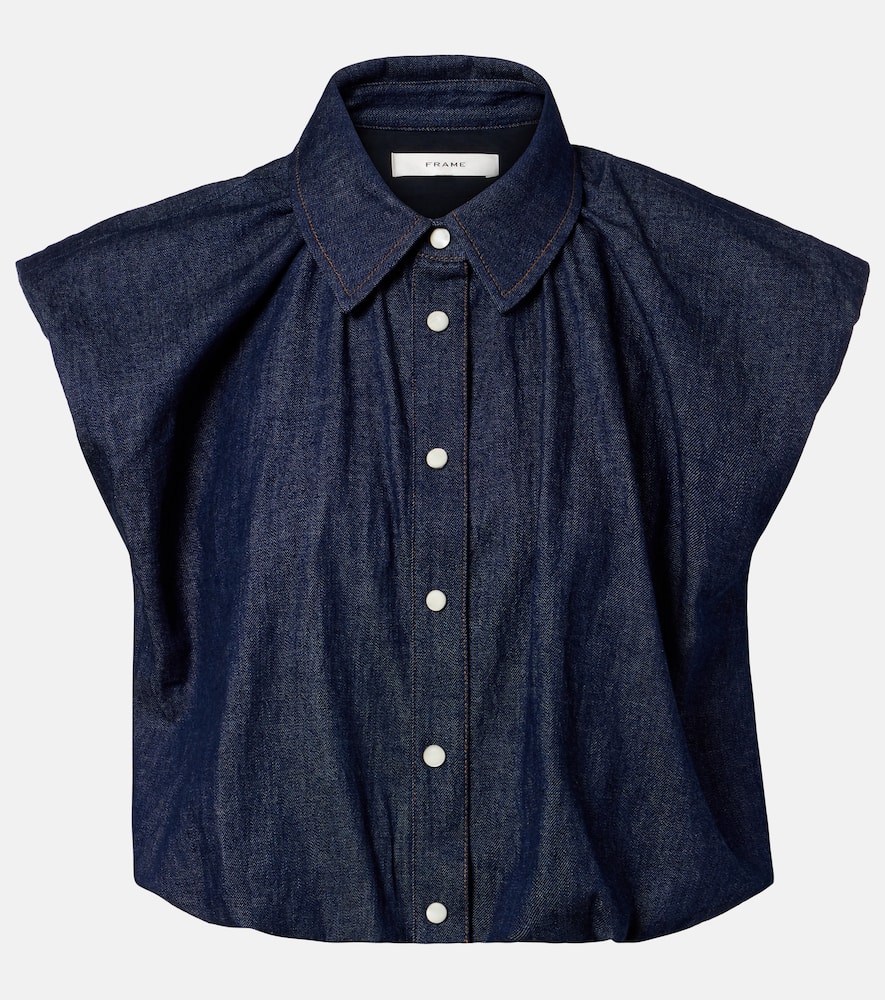 Shell denim blouse