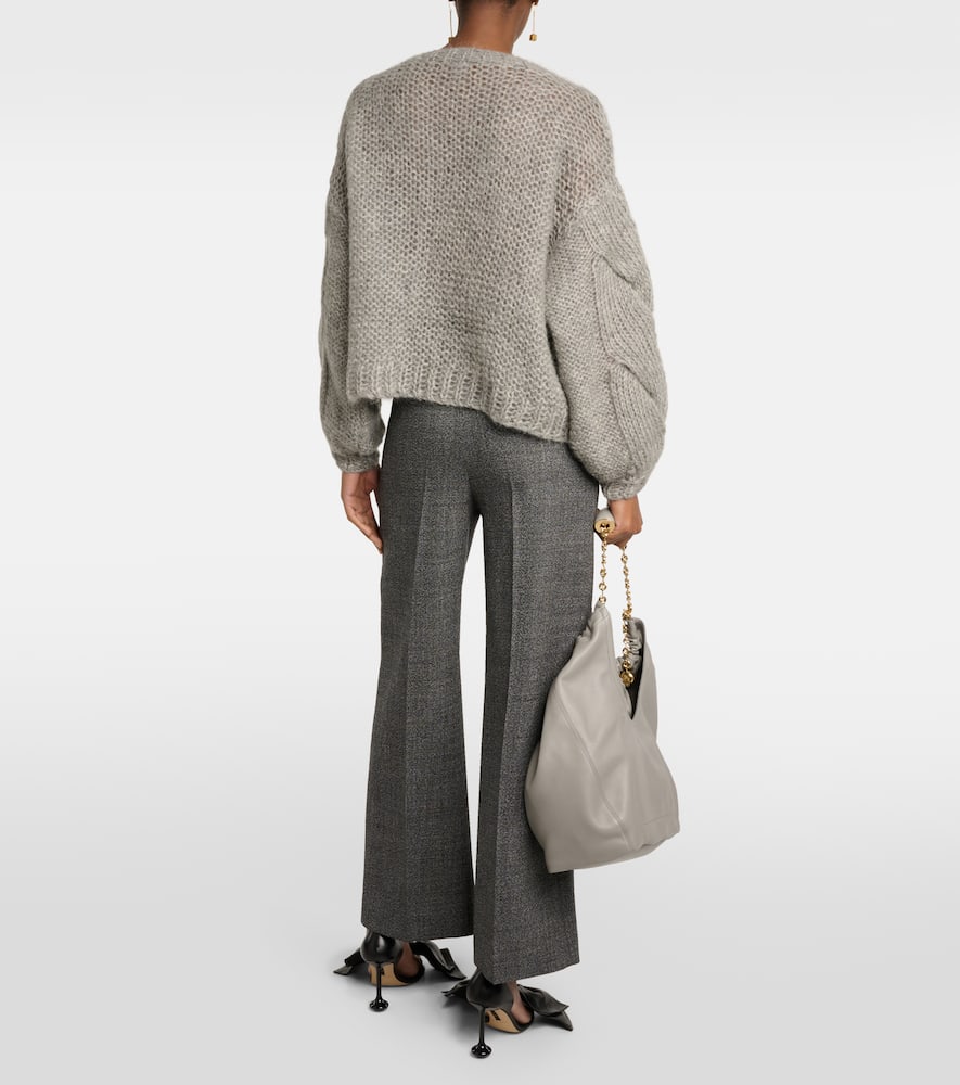 Loewe Anagram open-knit mohair-blend sweater