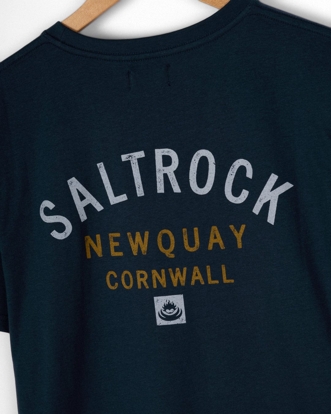 Saltrock Location Newquay Mens T-Shirt in Blue