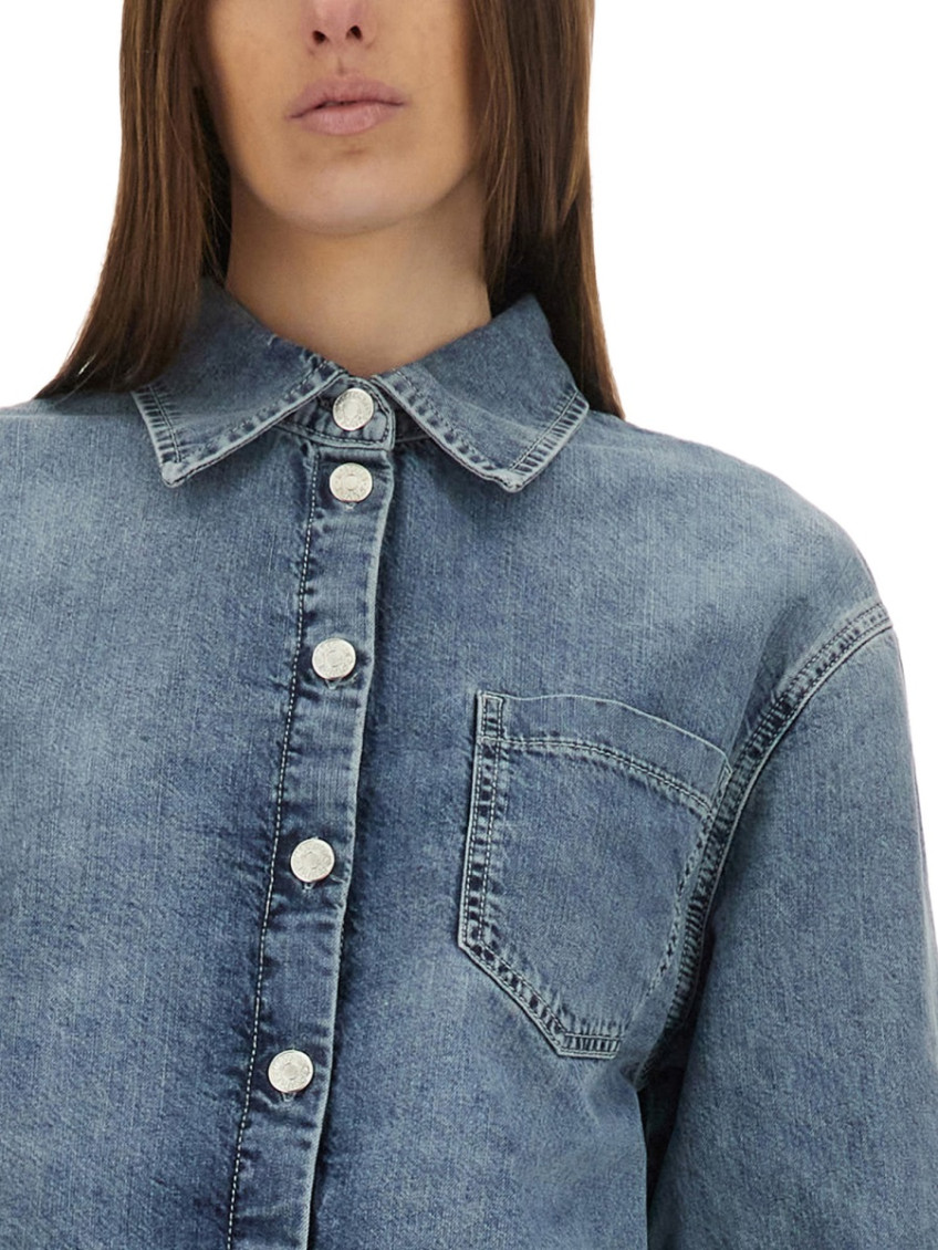Moschino - pocketed cropped denim jacket
