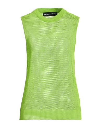 Woman Sweater Lime green Size M Cotton