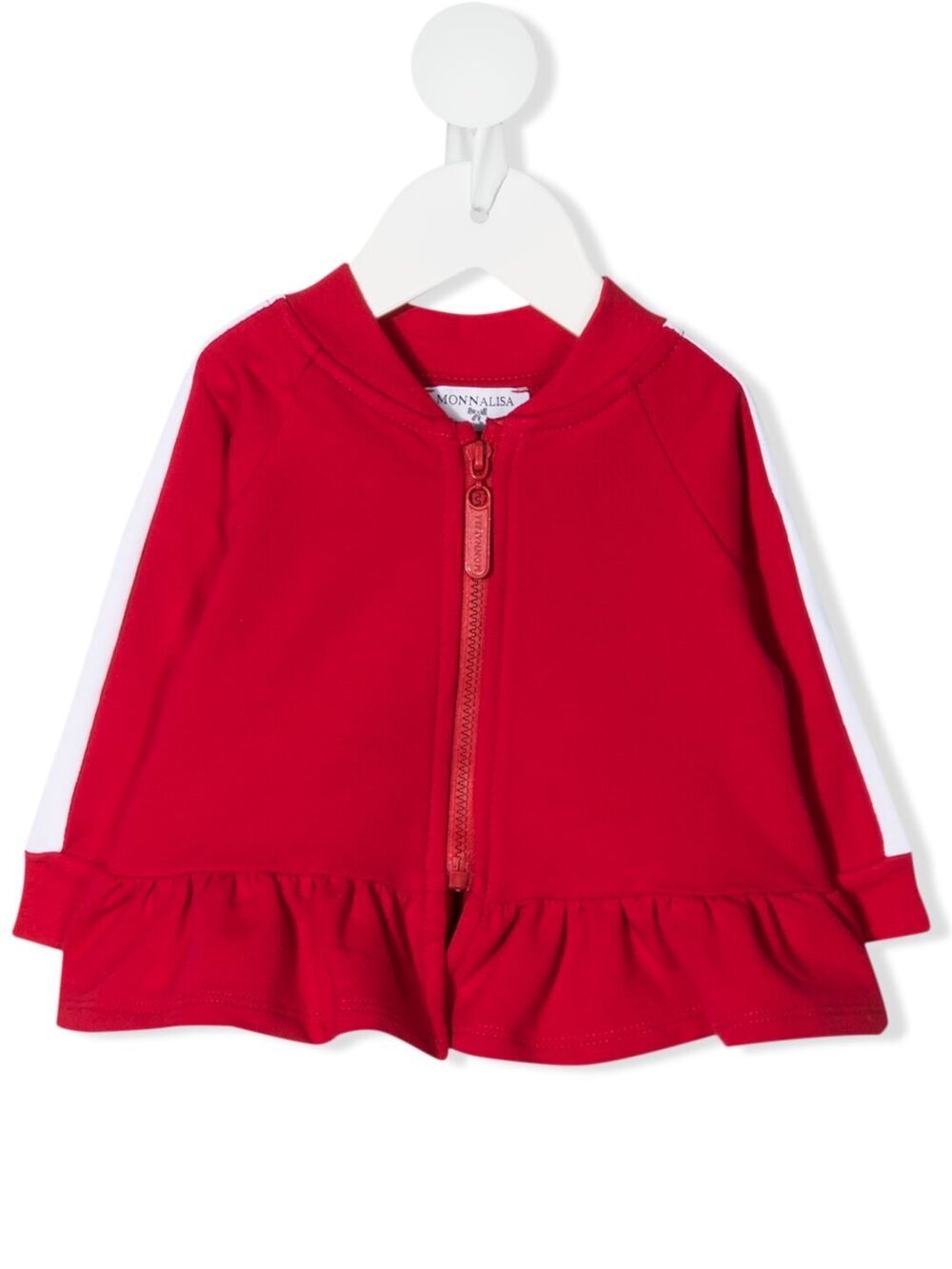 Peplum hem bomber jacket - Red
