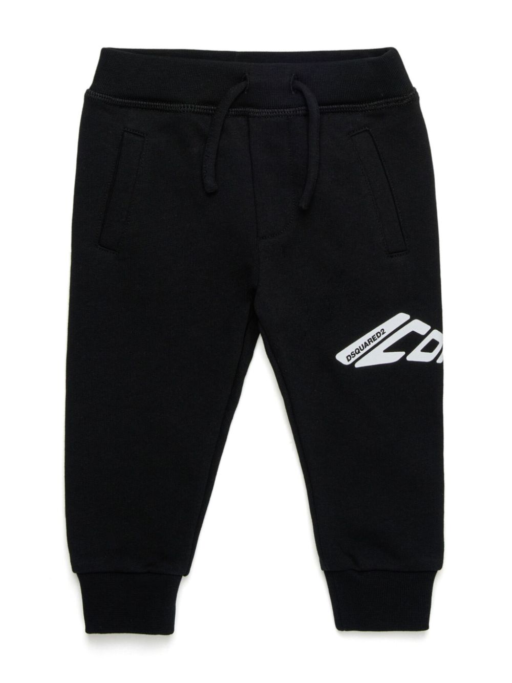 Icon-print track pants - Black
