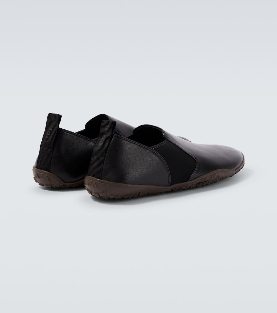 Vibram leather slip-on shoes
