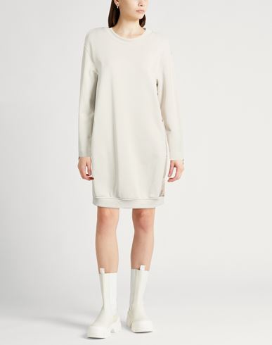 Woman Mini dress Light grey Size 6 Polyester