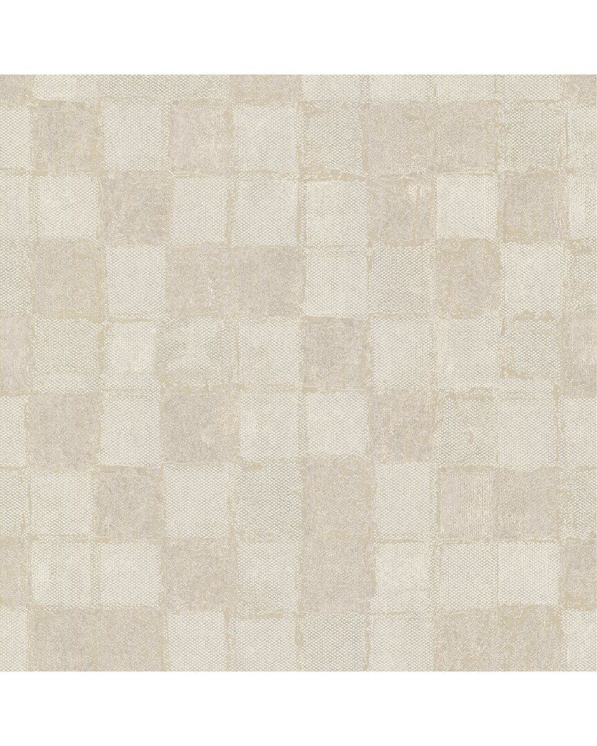 A-Street Prints Varak Gold Checkerboard Wallpaper