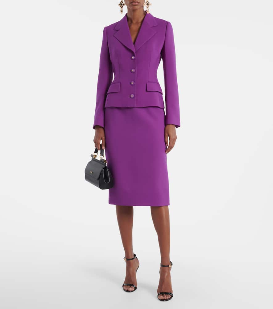 Virgin wool crêpe blazer