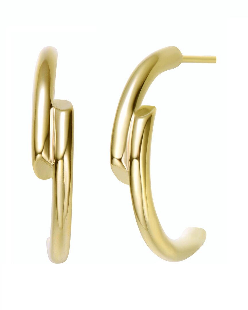 14K Plated Open Hoops