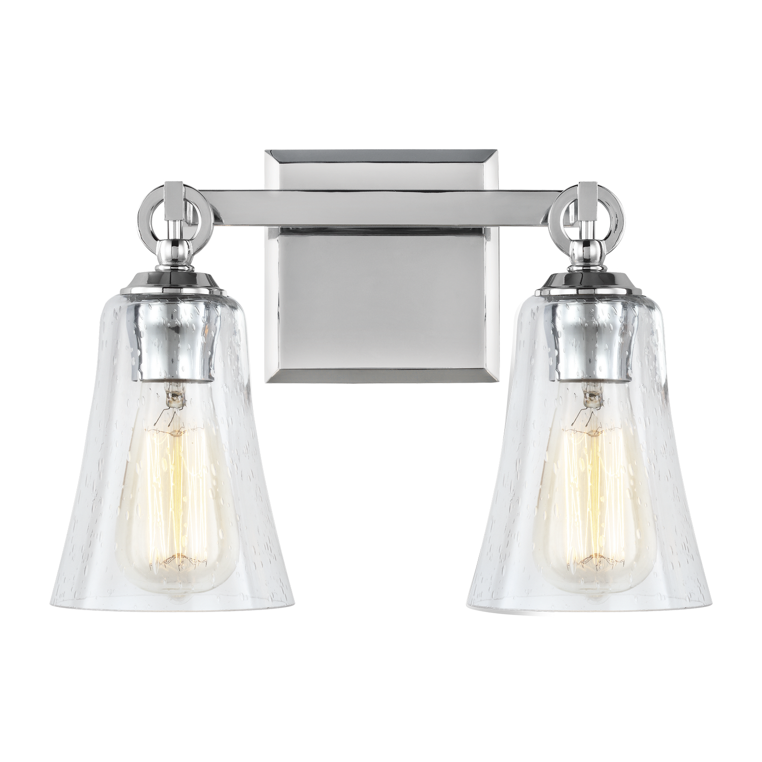 Visual Comfort Studio Monterro 2-Light Bathroom Vanity Light in Chrome by Sean Lavin