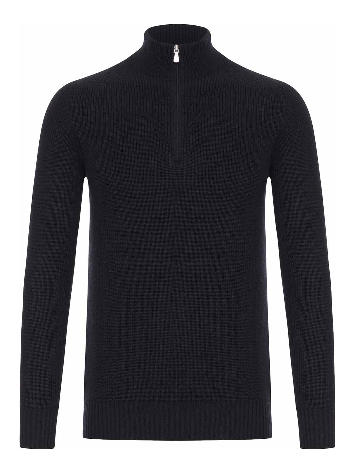 Wool Turtleneck Sweater With Zip
