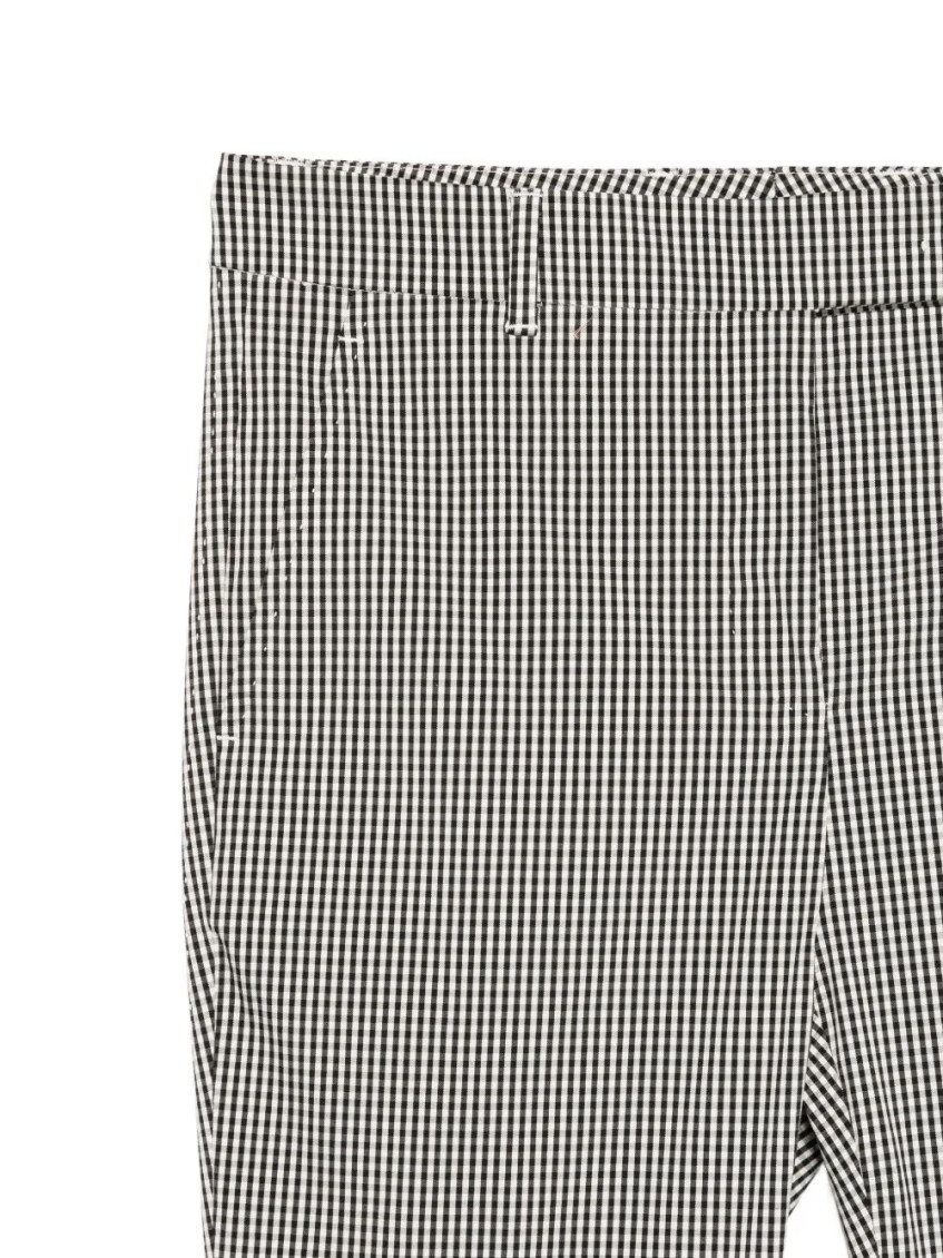 Black Check Straight Leg Trouser