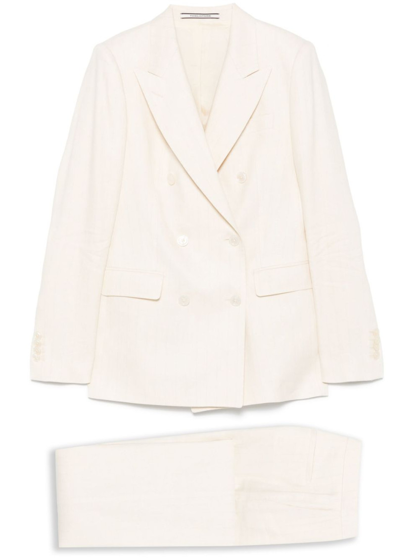 Off White pinstripe suit