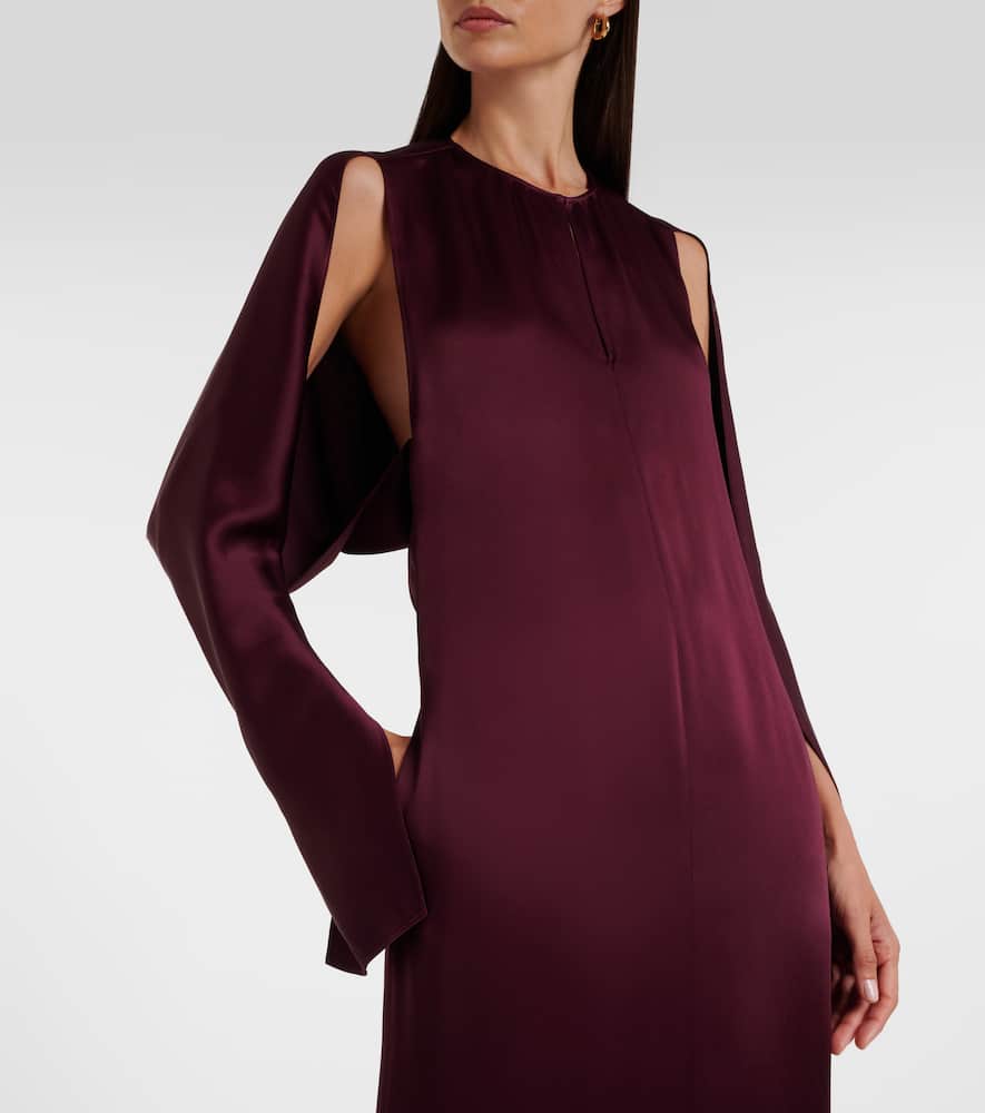 Cutout satin gown