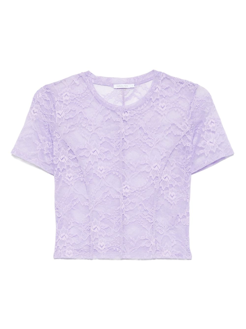 Lace jersey T-shirt - Purple