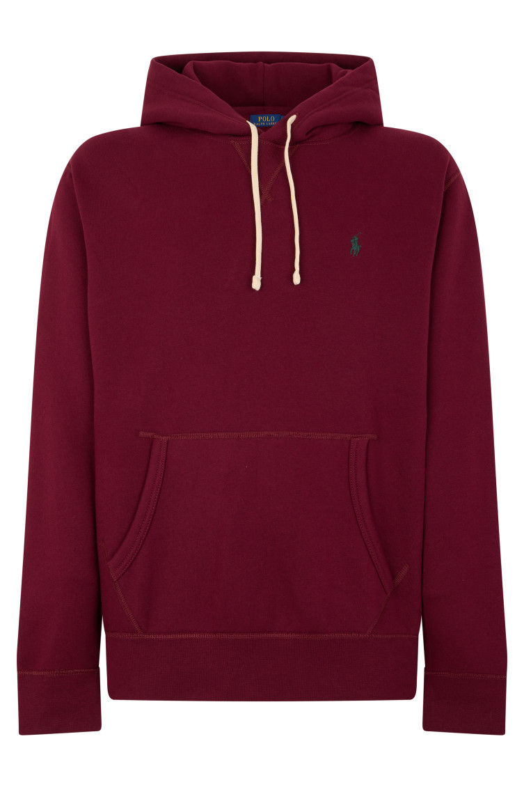 Maroon Logo Relaxed Hoodie