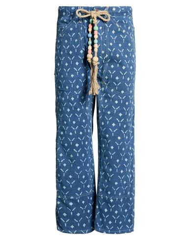 Man Pants Blue Size XS Cotton