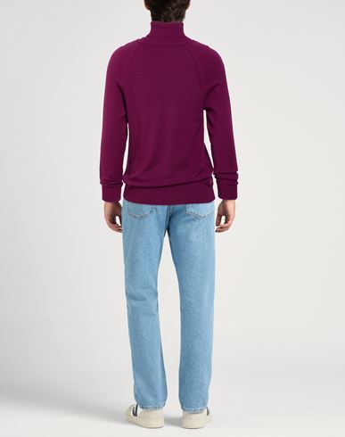 Man Turtleneck Plum Size L Viscose