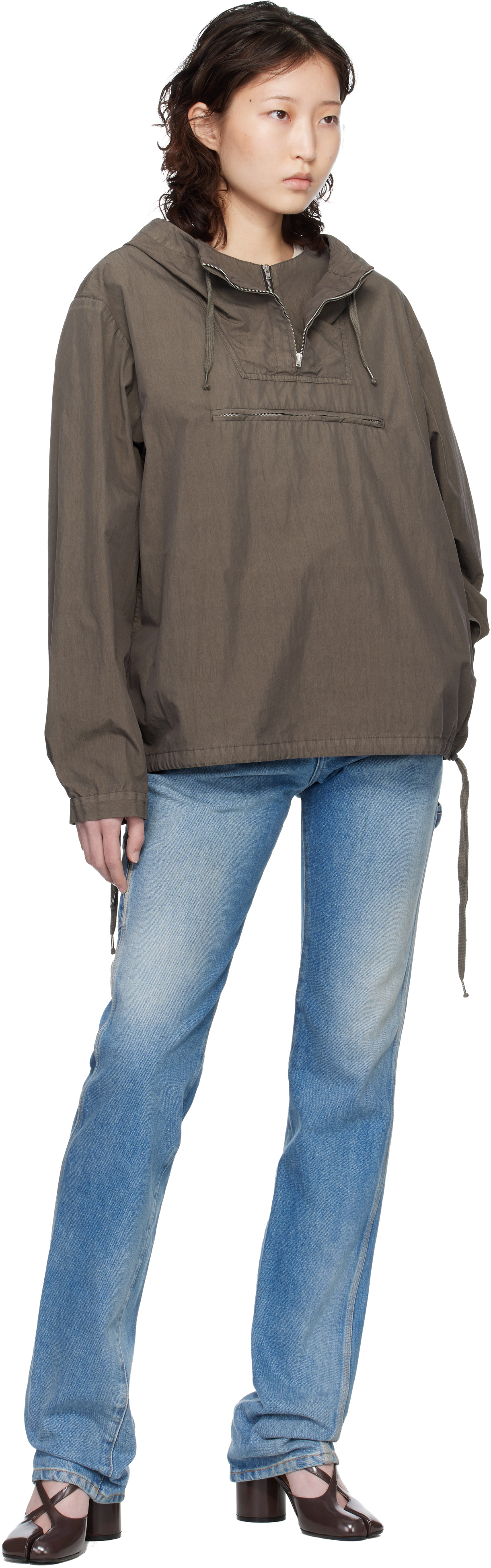 Taupe Cotton Caban Anorak
