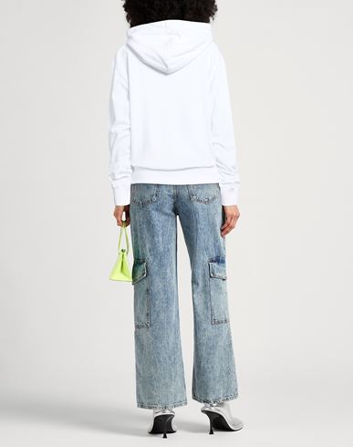 Woman Sweatshirt White Size L Cotton