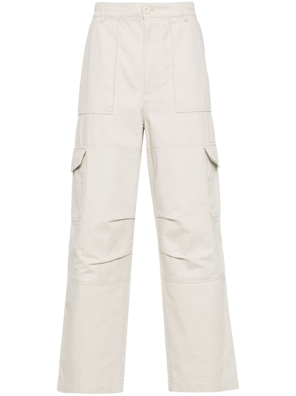 Wide-leg cargo trousers - Green