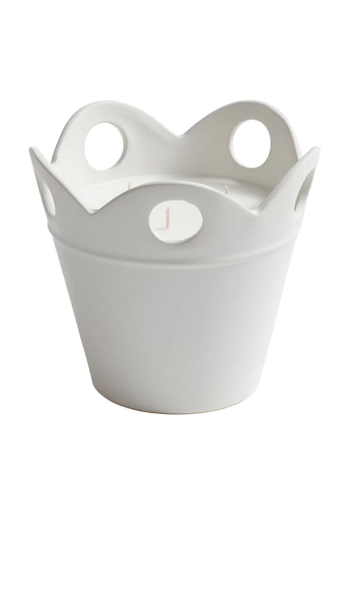The Favorites Large Citronella Pot Candle in White