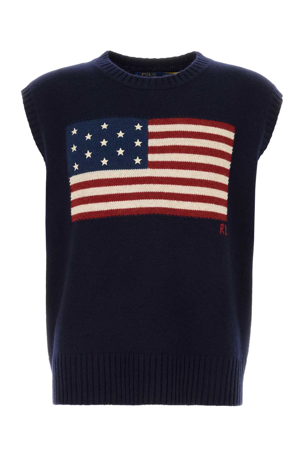 American Flag Knit Vest — Navy