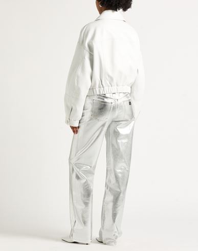 Woman Jacket White Size 4 Ovine leather