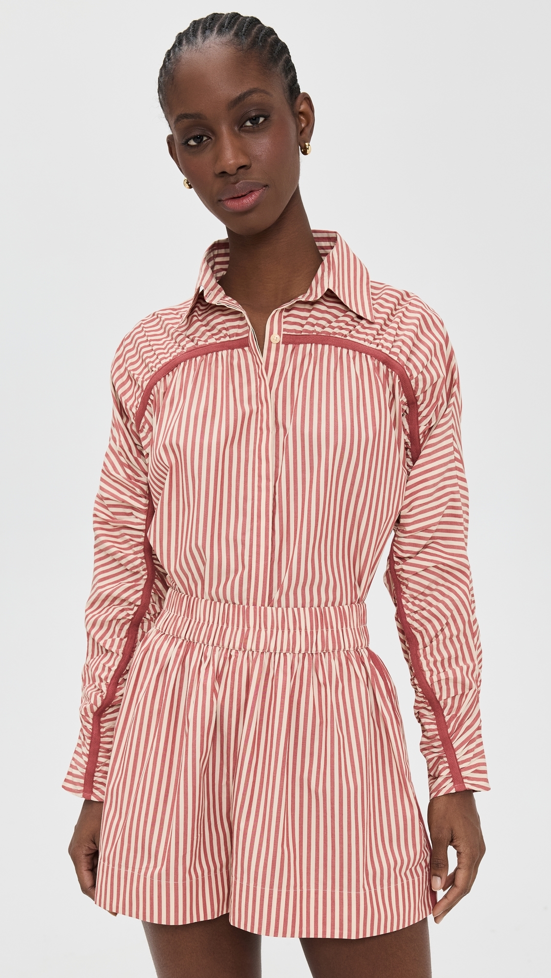 Julian Shirt Sienna Stripe