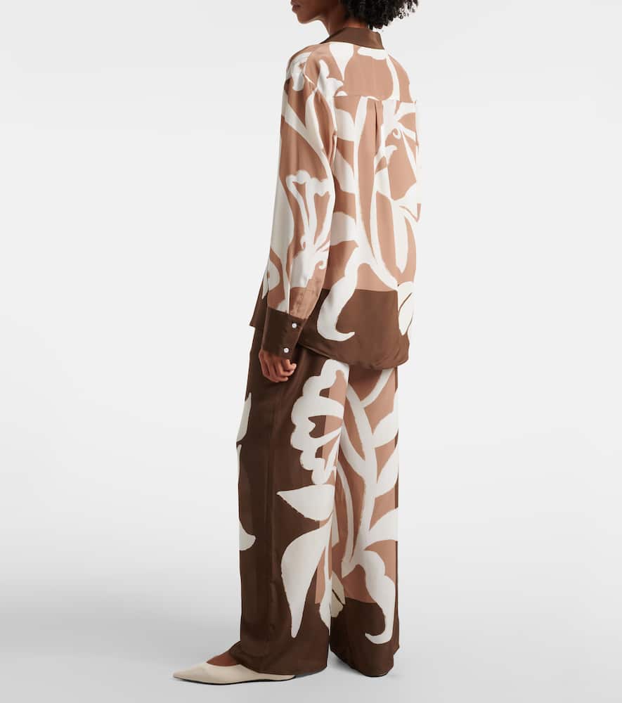 Portia silk satin pajama shirt