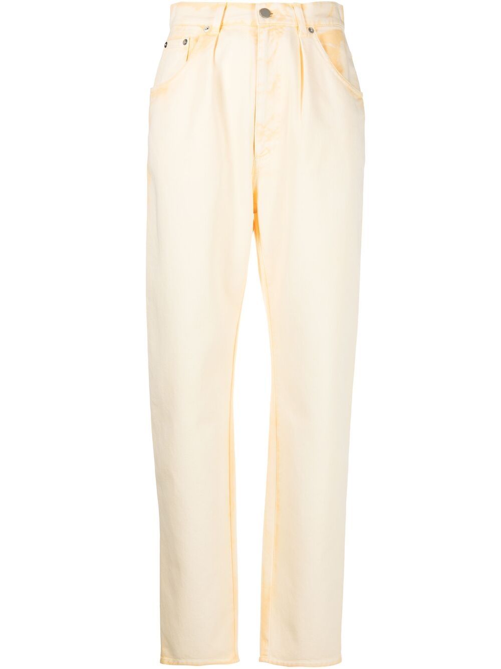 Alberta Ferretti faded tapered jeans - Yellow