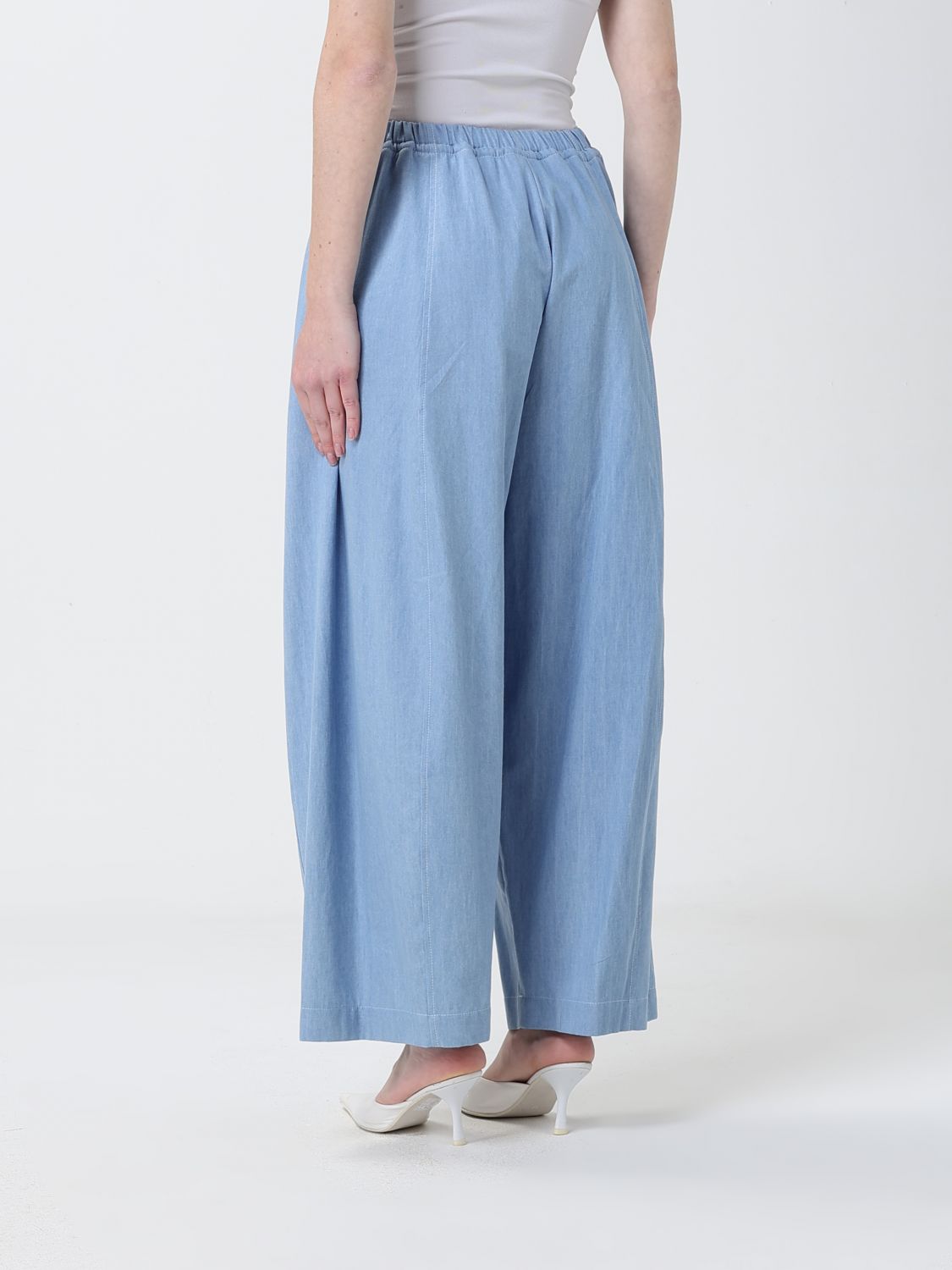 Pants Woman color Gnawed Blue