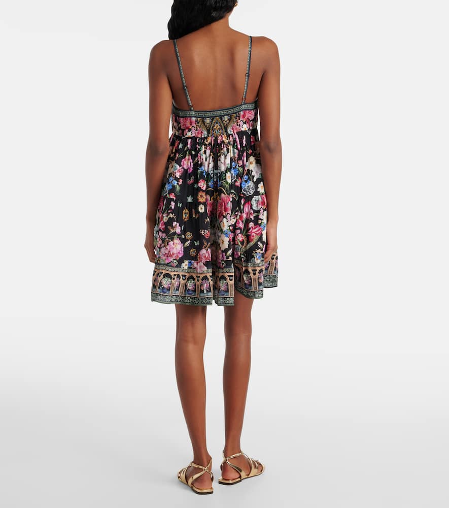 Camilla Crystal-embellished silk minidress