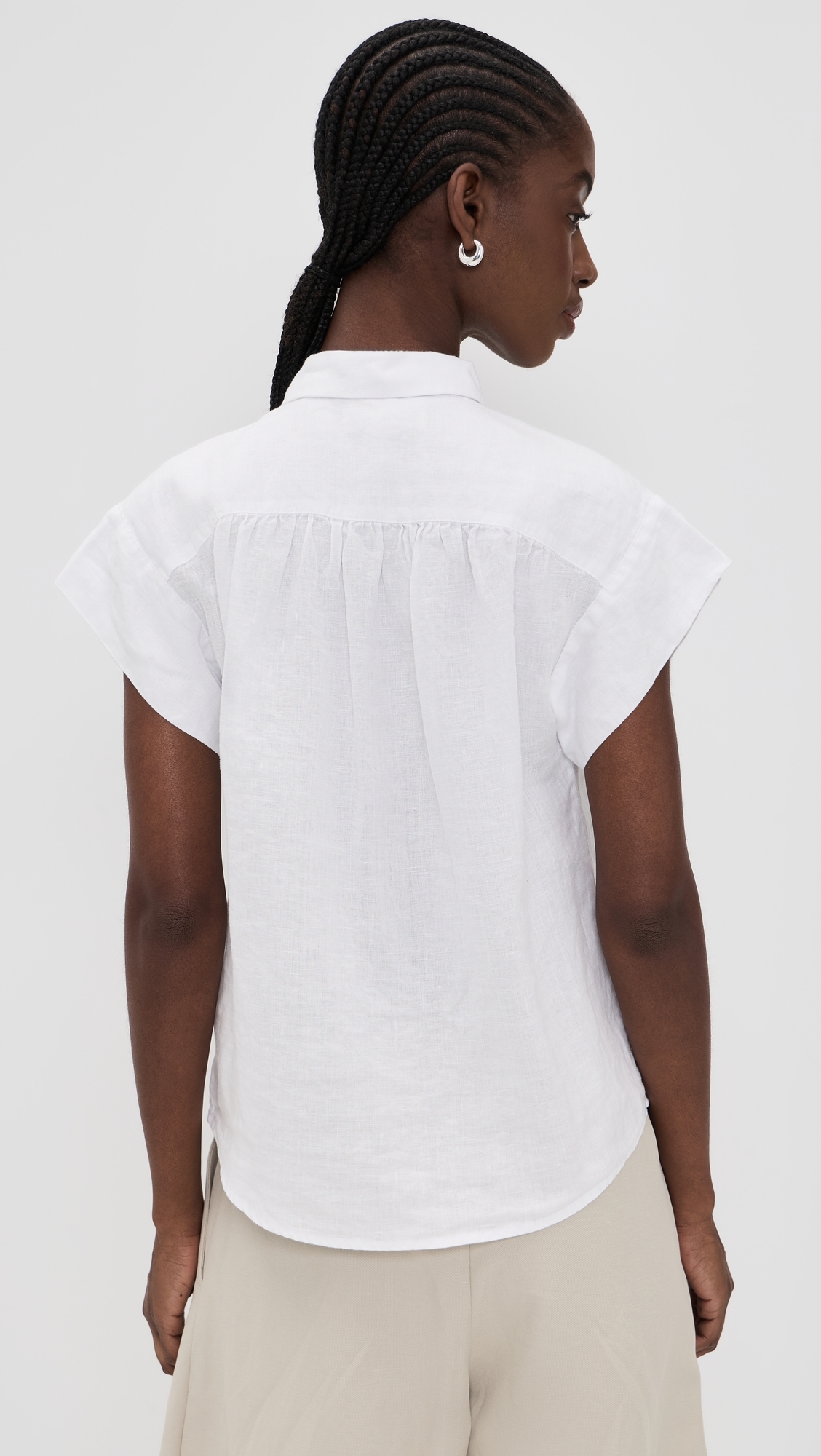 Marlee Shirt In Linen Ivory