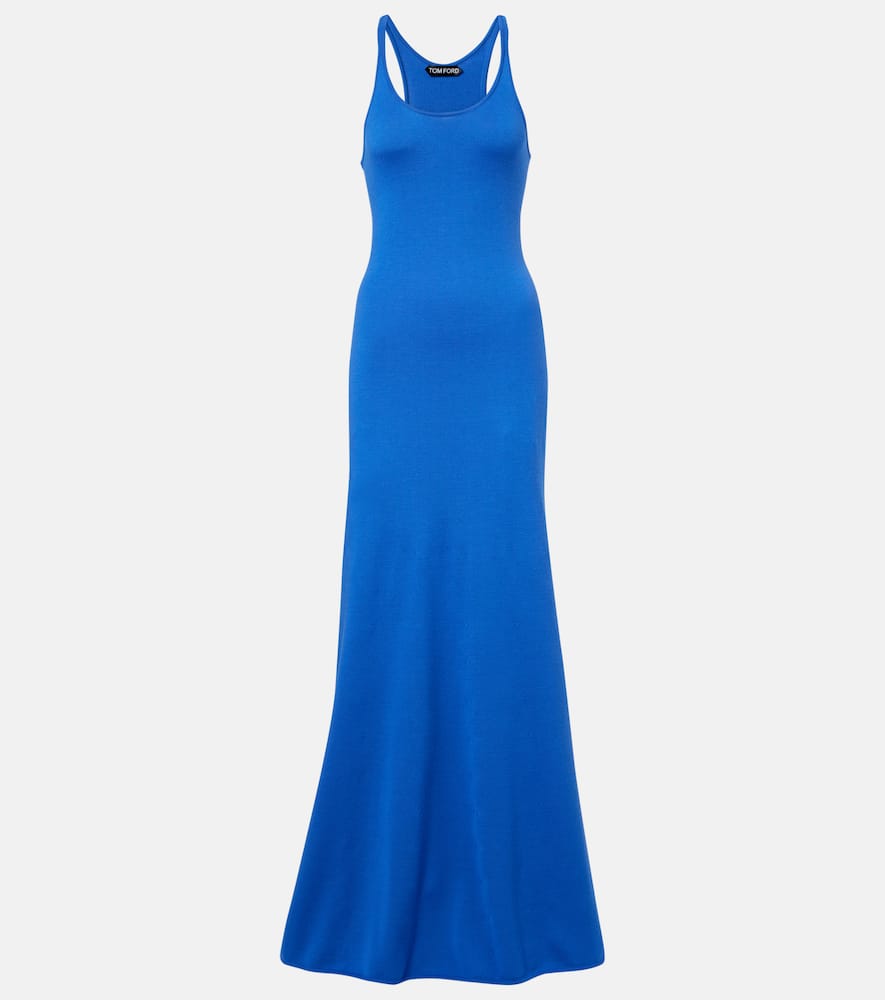 Knitted wool maxi dress