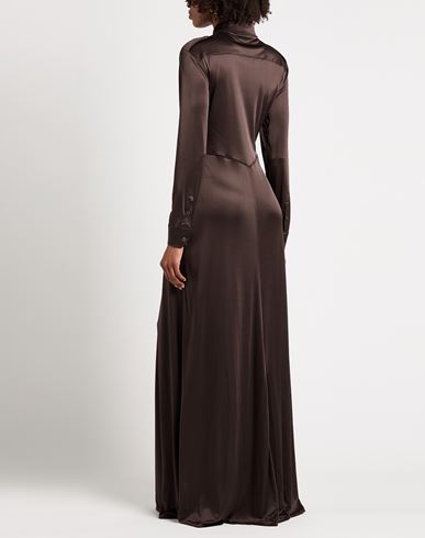 Woman Maxi dress Dark brown Size 0 Acetate