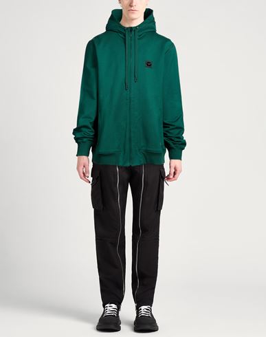 Man Sweatshirt Green Size 44 Cotton