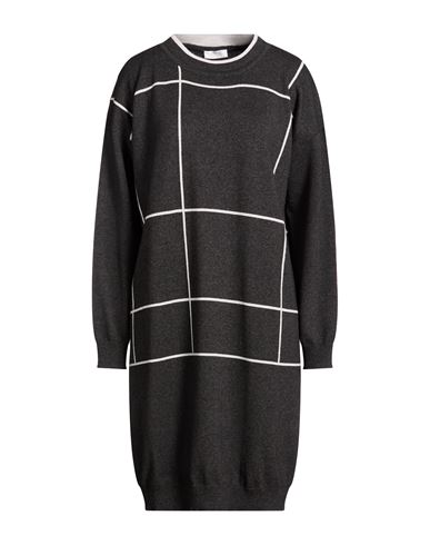 Woman Mini dress Lead Size 14 Merino Wool, Viscose, Cashmere