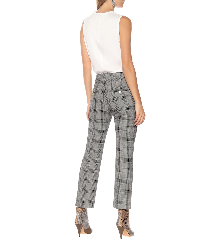 Derys checked cotton and wool pants