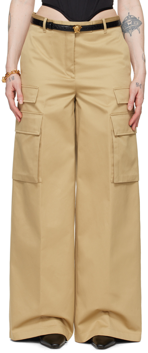 High-waist wide-leg trousers