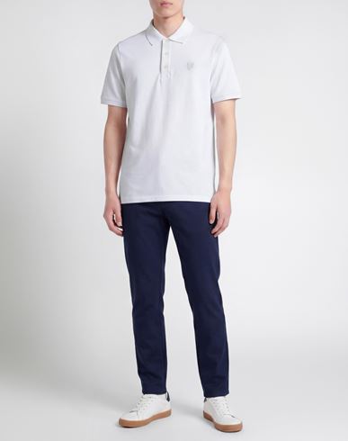Man Polo shirt White Size XL Cotton, Elastane
