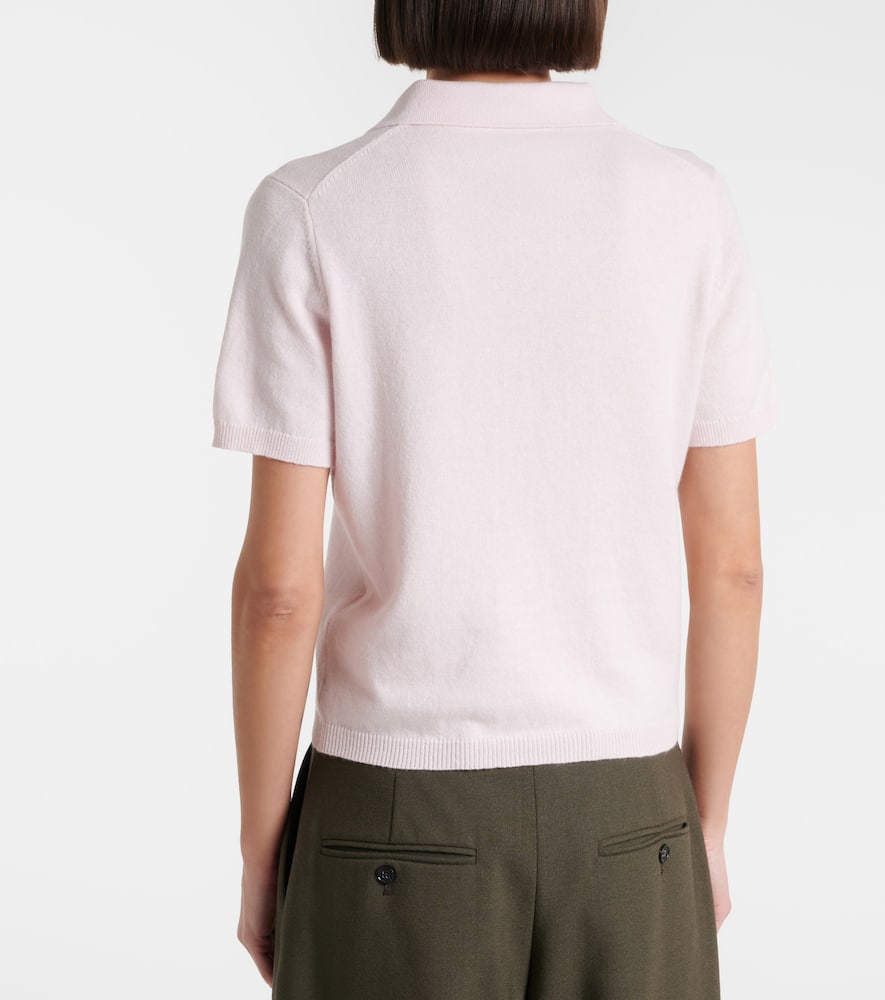 Cotton and cashmere polo shirt