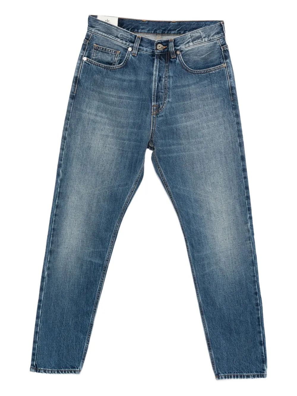 Straight-Leg Cotton Jeans — Blue