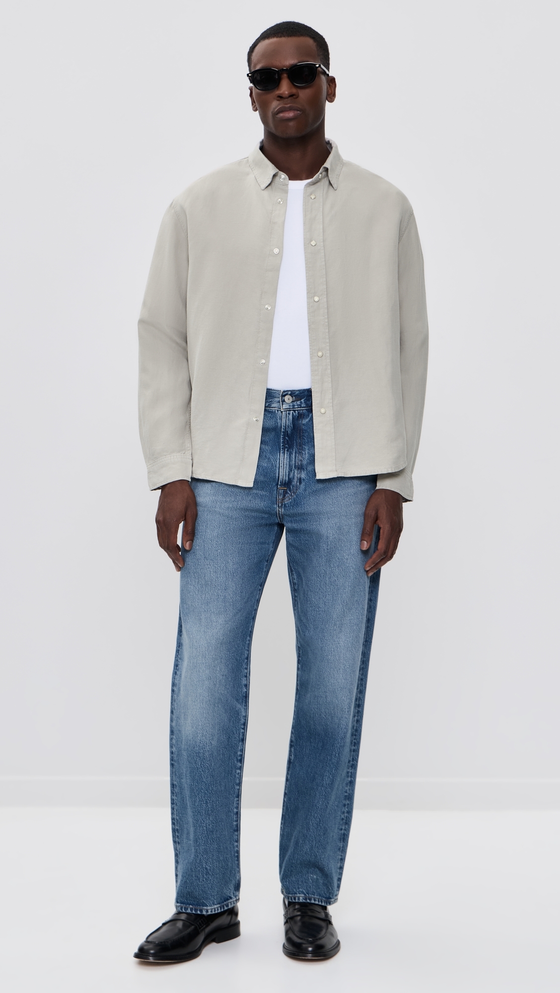 Long Sleeve Classic Shirt Light Stone