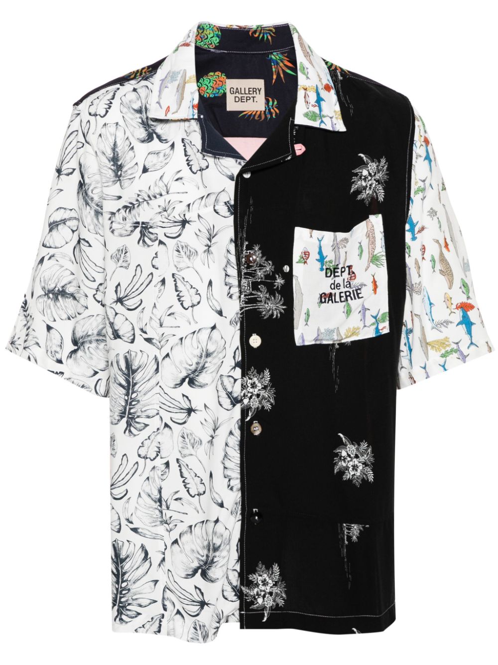 Parker mix-print shirt - White