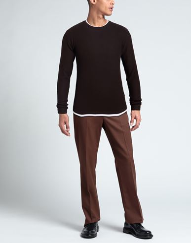 Man Sweater Chocolate brown Size S Viscose, Nylon
