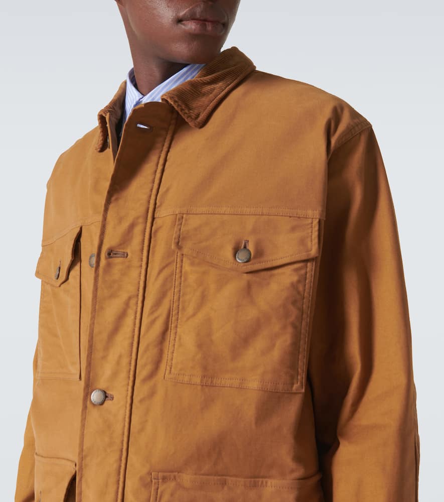 Comme des Garçons Homme Corduroy-trimmed cotton jacket