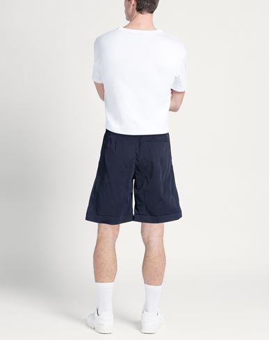 Man Shorts & Bermuda Shorts Navy Size 25 Cotton, Elastane